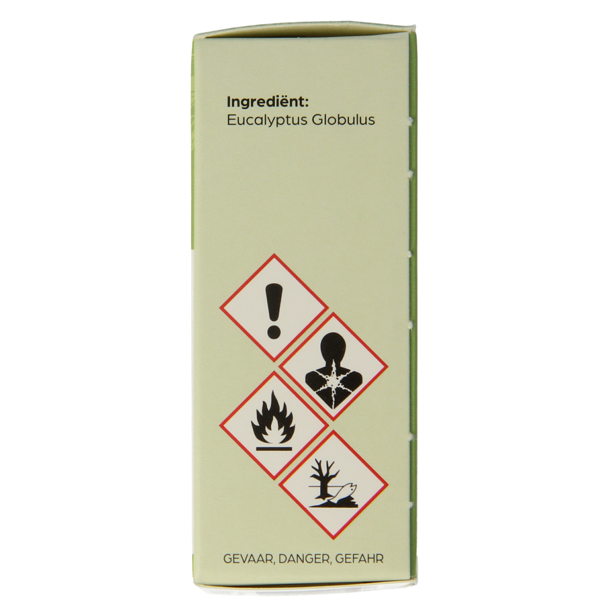 Volatile Eucalyptus Wild essential oil bottle with 10ml capacity, showcasing the clear liquid inside.