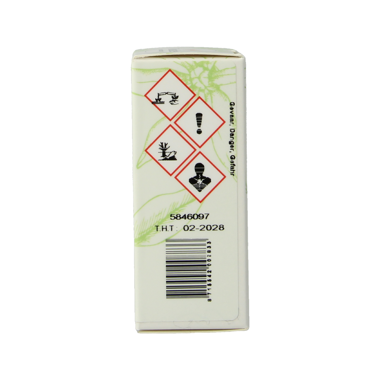 Volatile Lemongrass essential oil bottle, 10ml, with clear label and amber glass container, natural aromatherapy product.