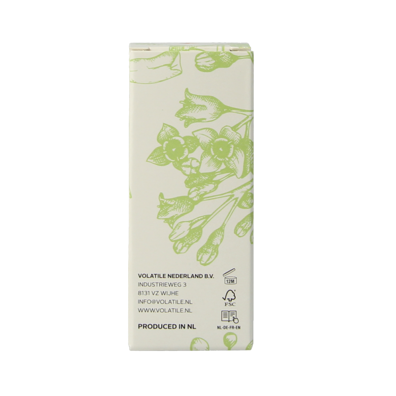 Volatile Pepermunt essential oil bottle, 10ml, with clear label and green cap, showcasing the Volatile brand and product packaging.