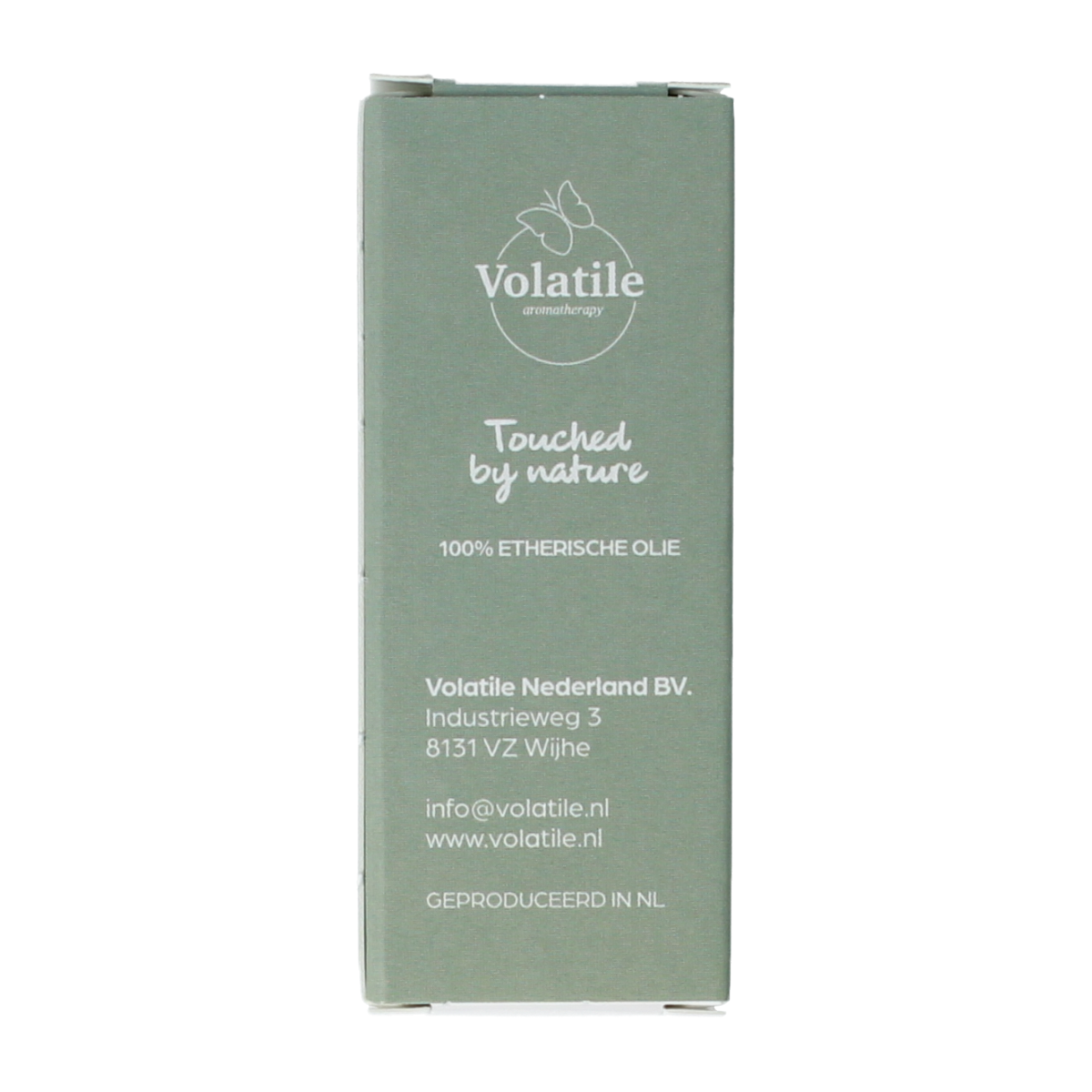 Volatile Roos Absolue essential oil bottle, 1ml, with clear glass container and golden cap, isolated on white background.