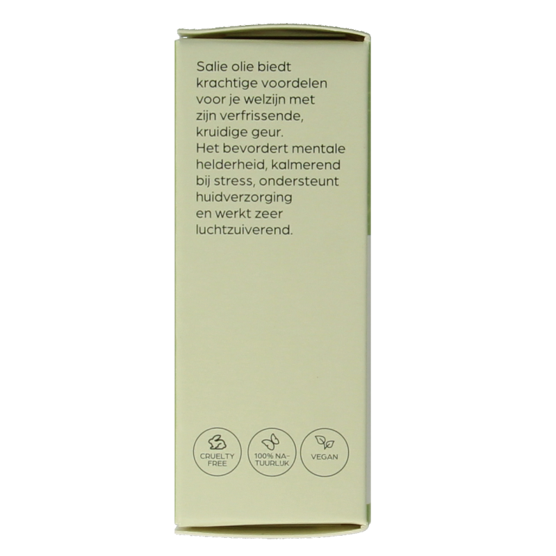 Volatile Salie officinalis essential oil in a 5ml amber glass bottle, labeled with product details and brand.