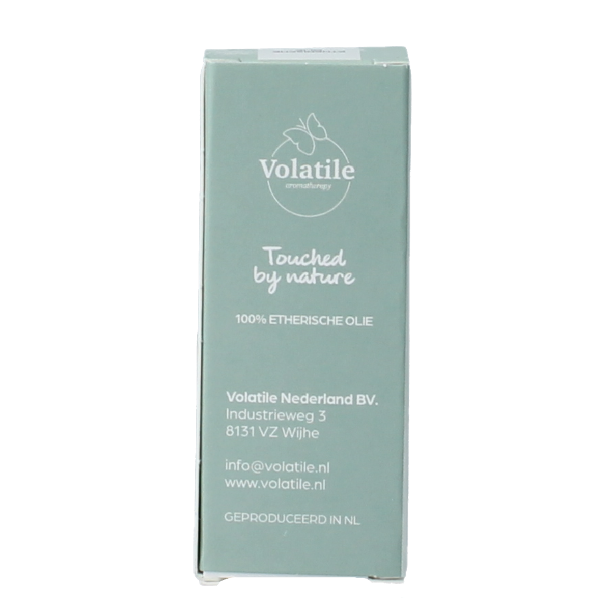 Volatile Scharlei 5ml essential oil bottle, natural etherische oliën with a white label and amber glass dropper cap.