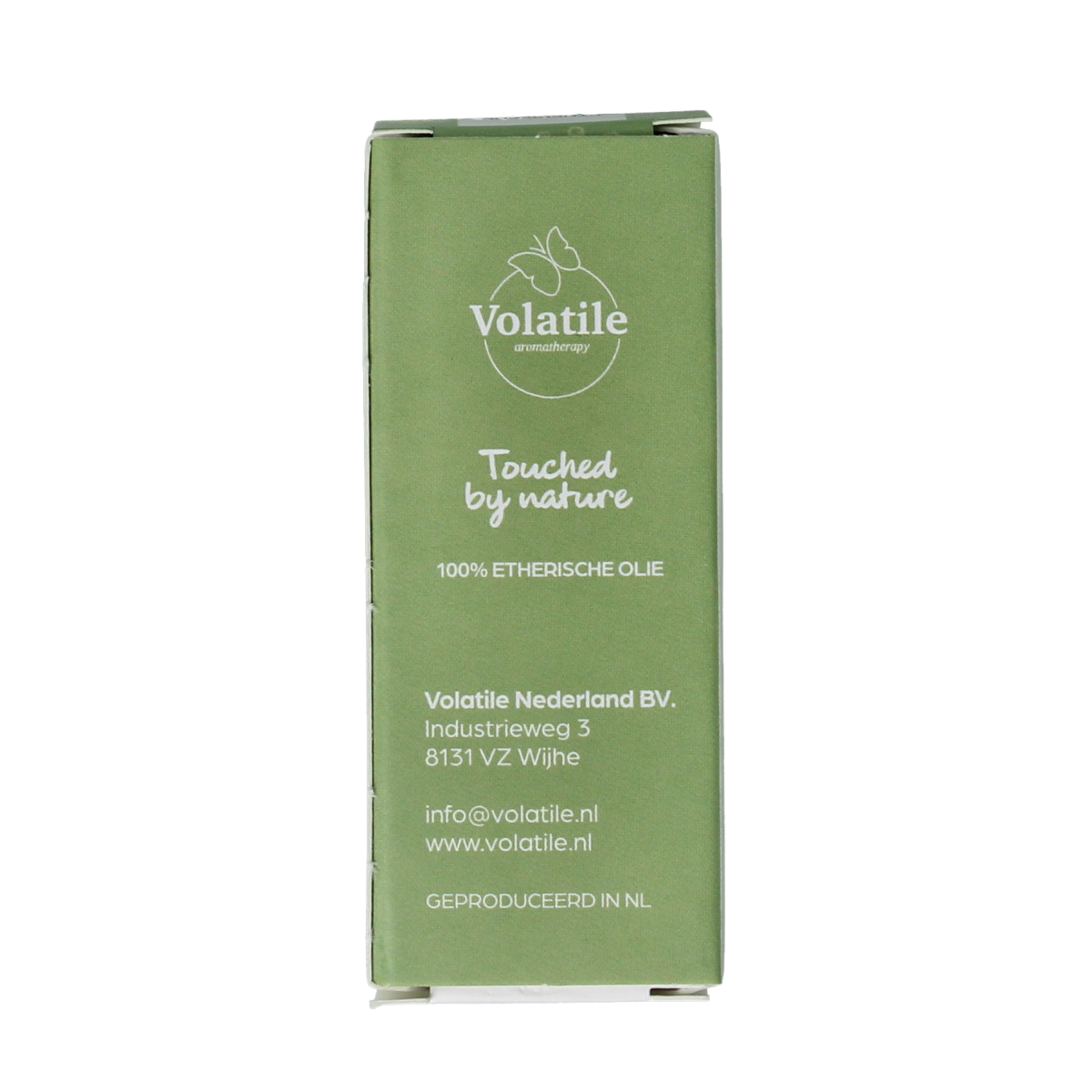 Volatile Tijm wild essential oil bottle, 10ml, natural herbal remedy, clear glass container with white cap and label.