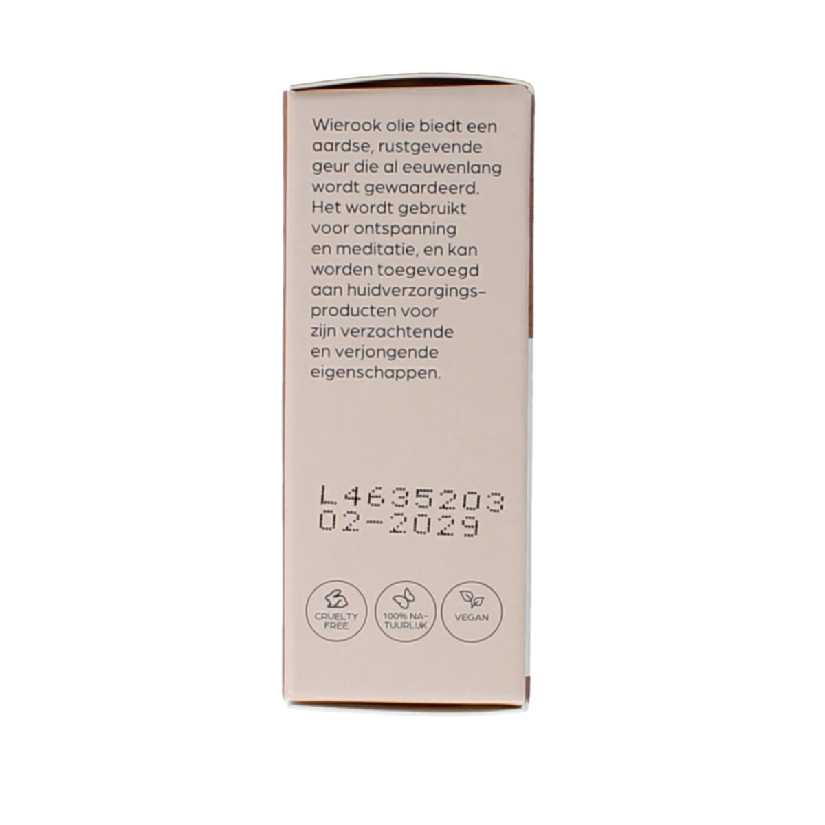 Volatile Wierook essential oil bottle, 5ml, from Volatile, with amber glass container and white label showing product details.