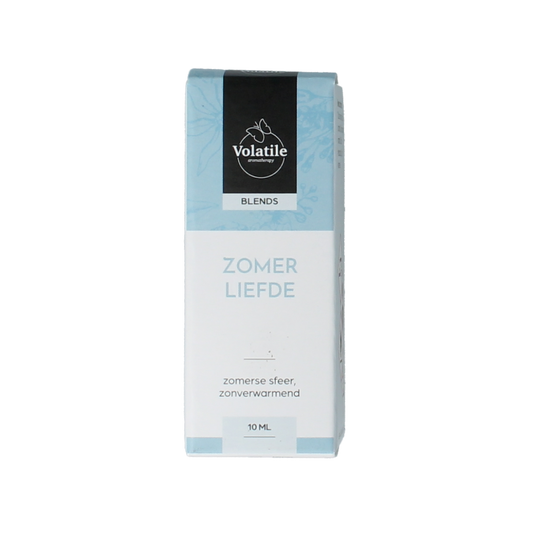 Volatile Zomerliefde 10ml essential oil bottle, natural aromatic oil from Volatile brand with a clear label and dark glass bottle