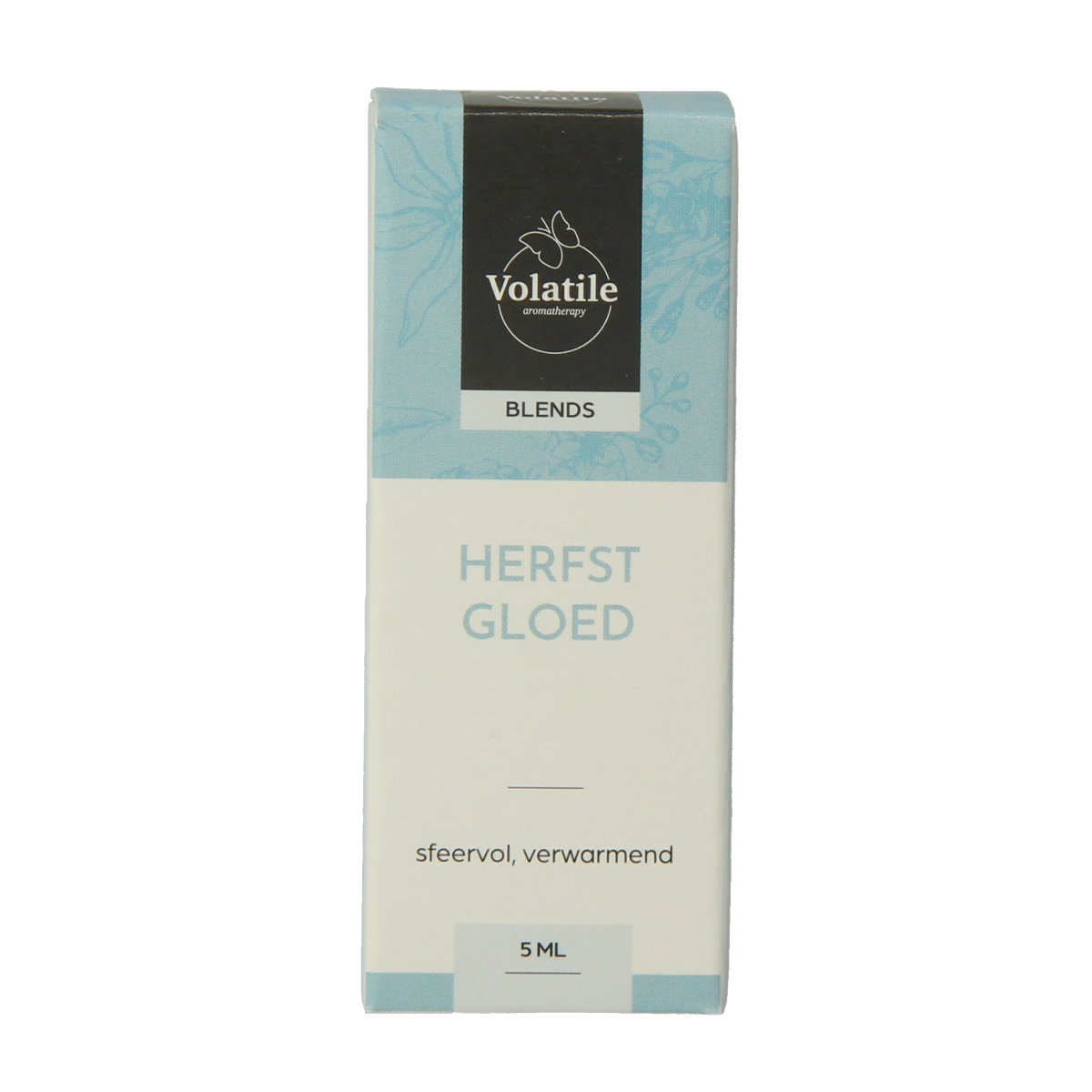 Volatile Herfst gloed etherische olie in 5ml bottle, featuring warm autumnal scent and autumn-themed packaging.