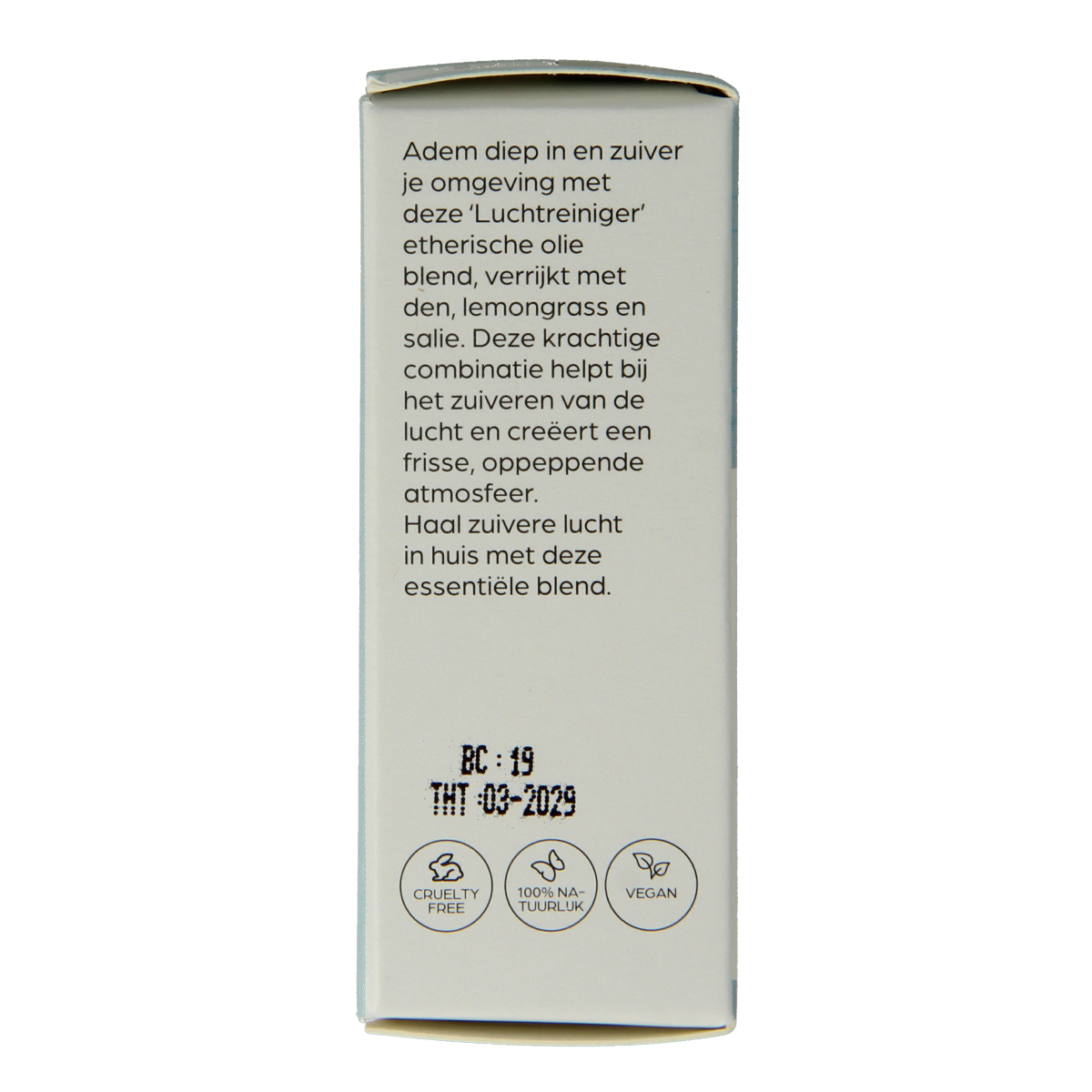 Volatile Luchtreiniger etherische olie in 5ml bottle, natural air purifier with aromatic essential oils.