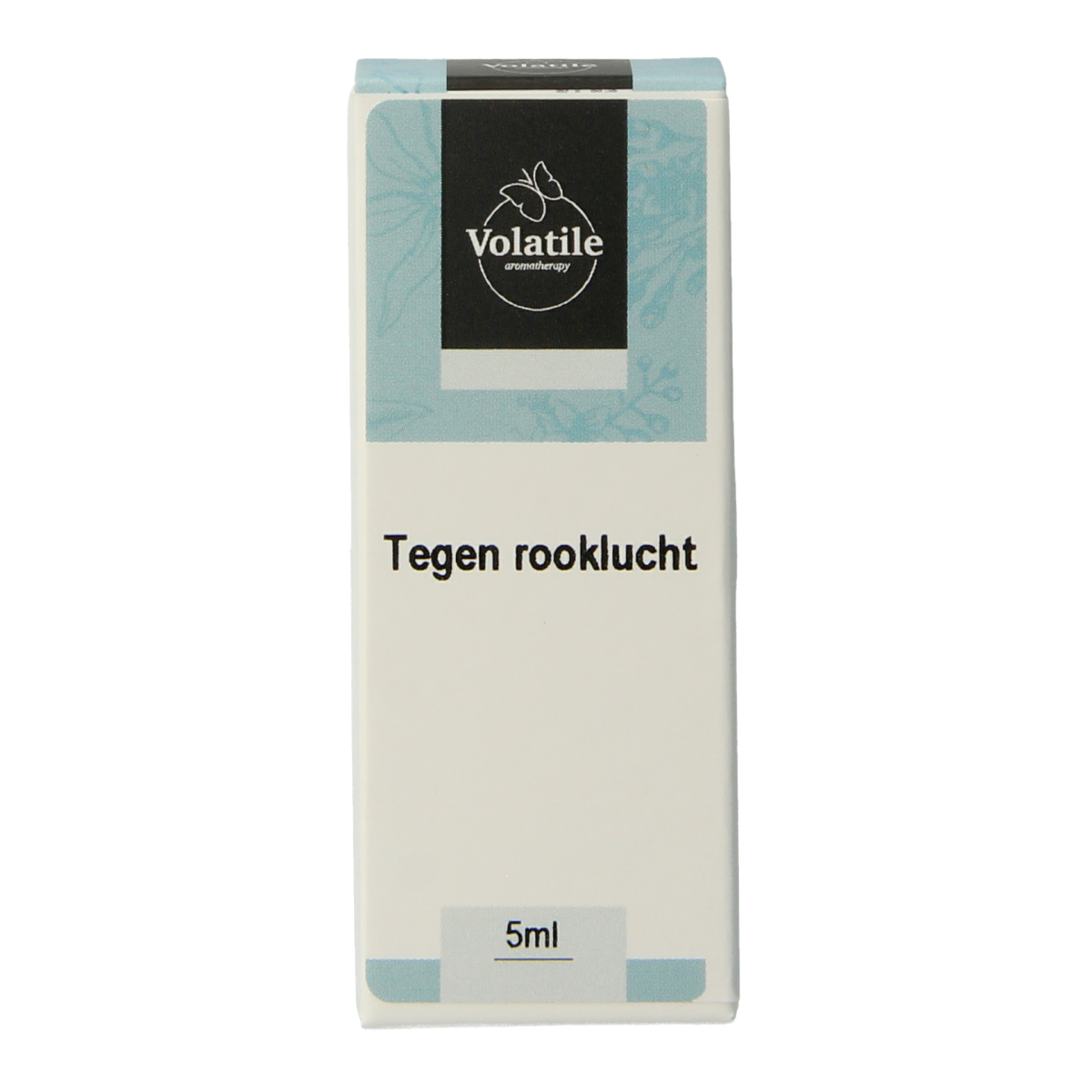 Volatile Tegen rooklucht essential oil in 5ml bottle, natural etherische olie for air purification and freshening.