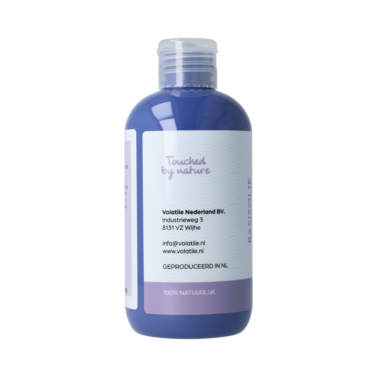 Volatile Abrikozenpit lichaamsverzorging basis in 250ml bottle, featuring apricot kernel oil for skin nourishment.