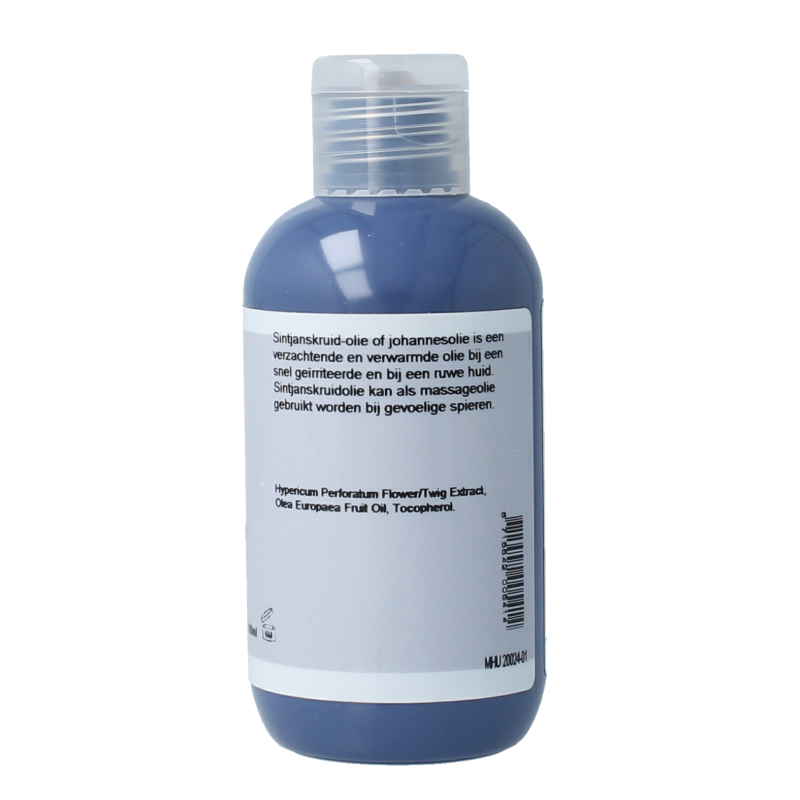 Volatile Sint Janskruid maceraat in a 100ml bottle, natural body care product with herbal extract for skin soothing.