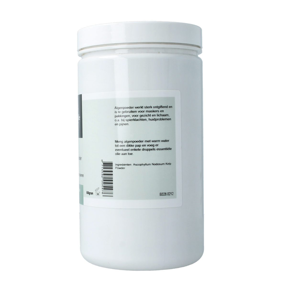 Volatile Algen pakking 500g, body care product with natural algae ingredients, shown in the image.