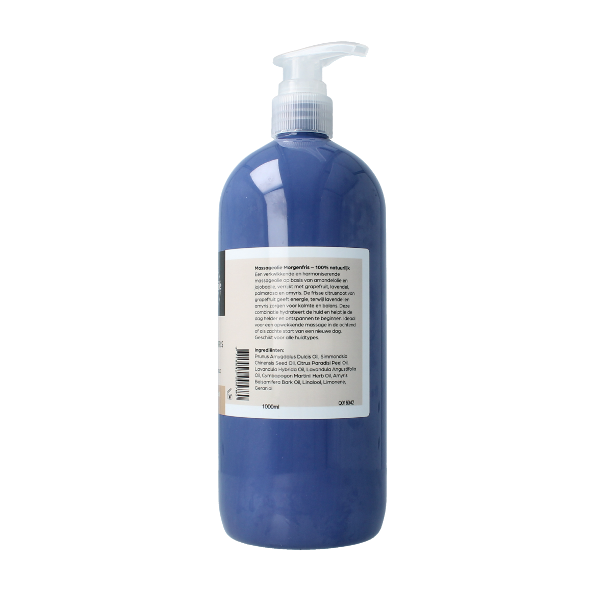 Volatile massage oil with chamomile in a 1-liter bottle, ideal for body care and relaxation.