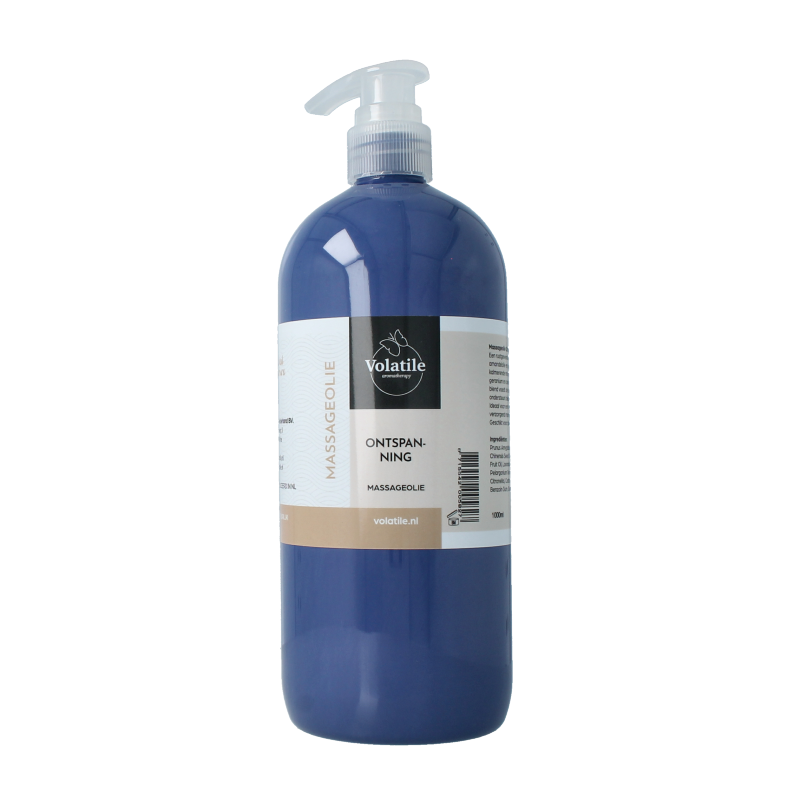 Volatile ontspannende massageolie met lavendel en geranium, 1 liter, lichaamsverzorging met natuurlijke essentiële olie.