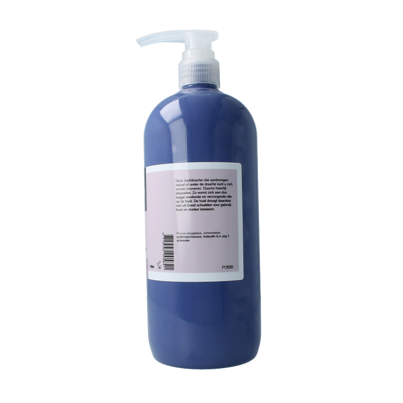 Volatile Badolie neutraal 1 liter bottle, versatile bath and shower product with neutral scent, suitable for skin and hair use.
