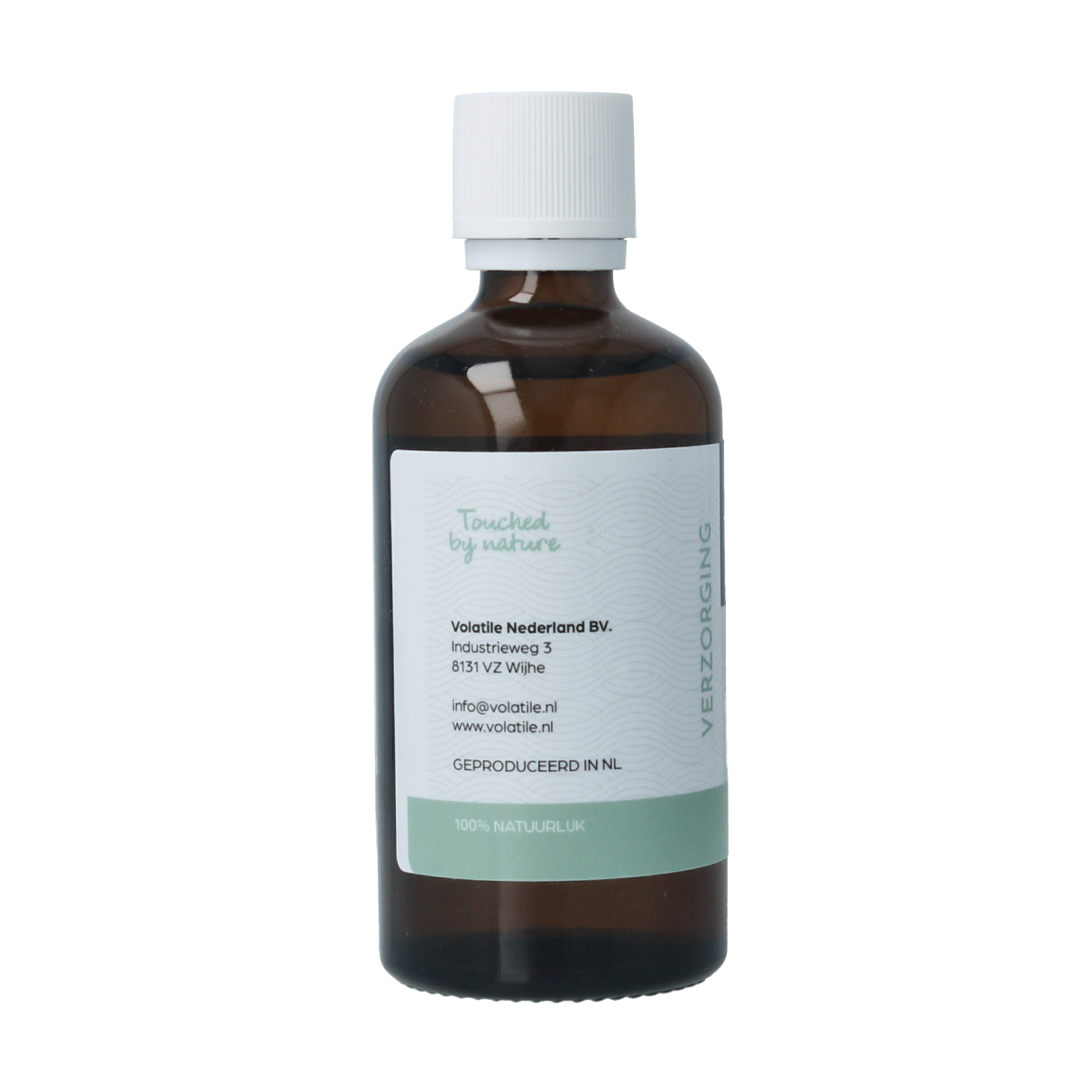 Volatile Lavendel hydrolaat 100ml in a clear bottle, used for body care, with a lavender scent and natural floral aroma.