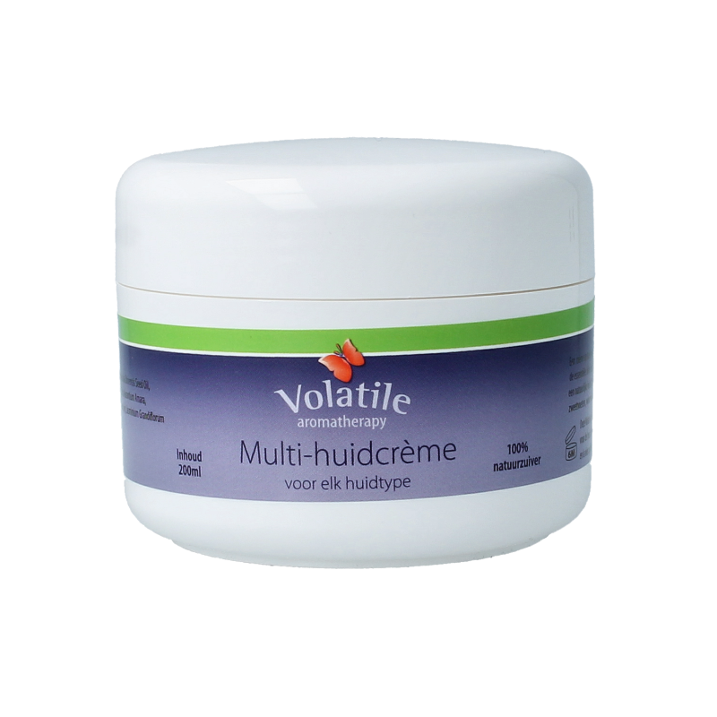 Volatile Multi huidcreme in 200ml tube, a nourishing body moisturizer from Volatile, shown in a close-up image.