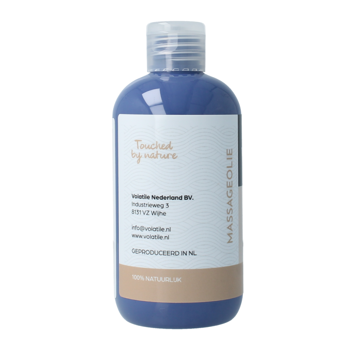 Volatile Tropennacht massage oil 250ml bottle, natural body care product with dark amber liquid and label details visible.