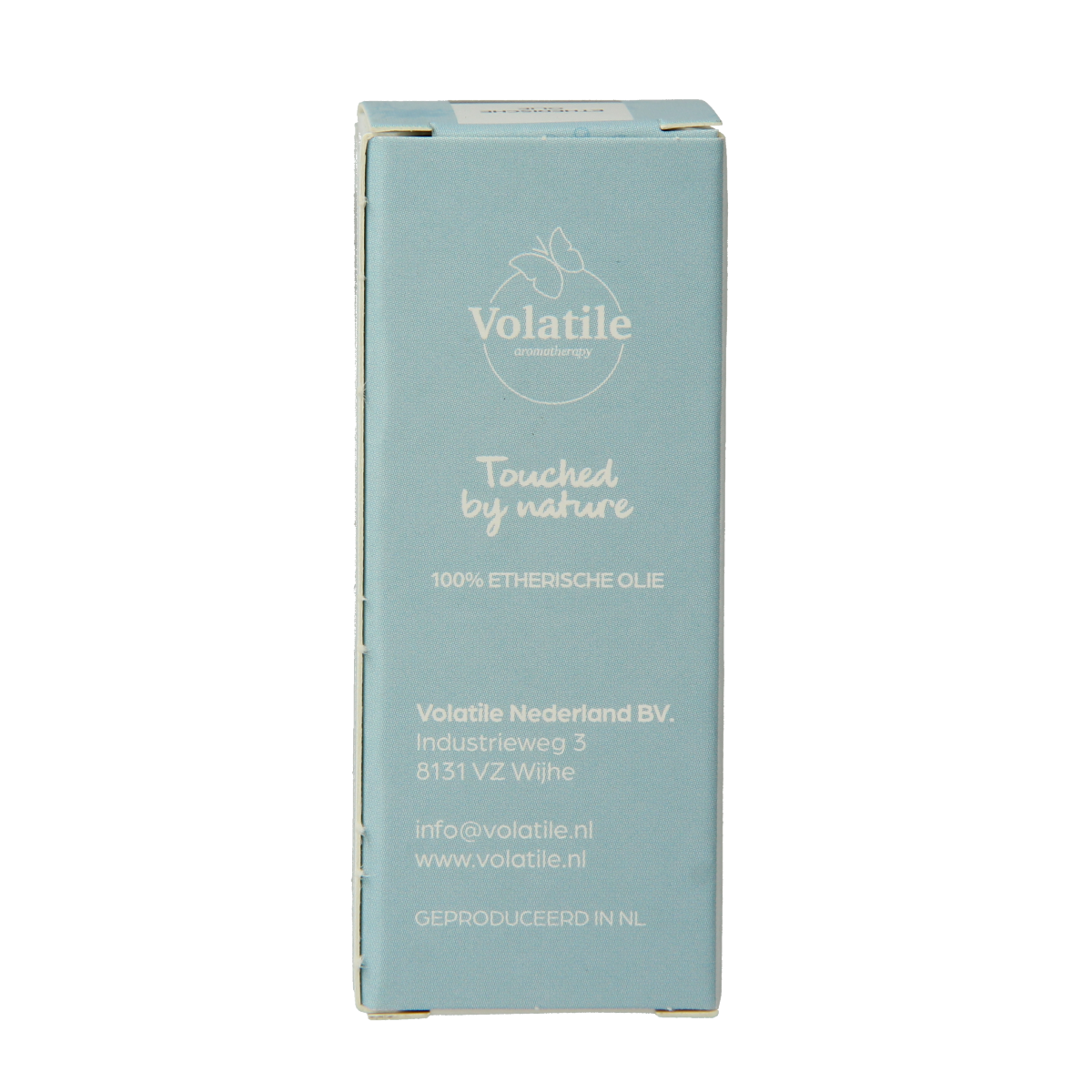 Volatile Adem vrij essential oil bottle, 10ml, with clear label, featuring a dark glass container for aromatic oil storage.