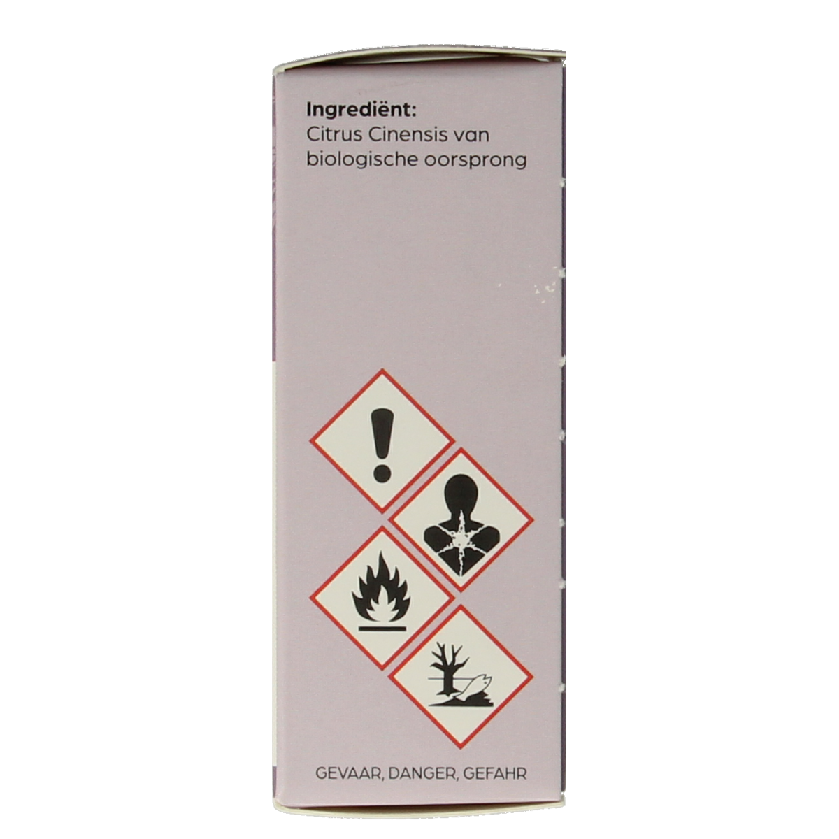 Volatile Sinaasappel bio essential oil bottle with orange-colored label, 10ml size, placed on a neutral background.
