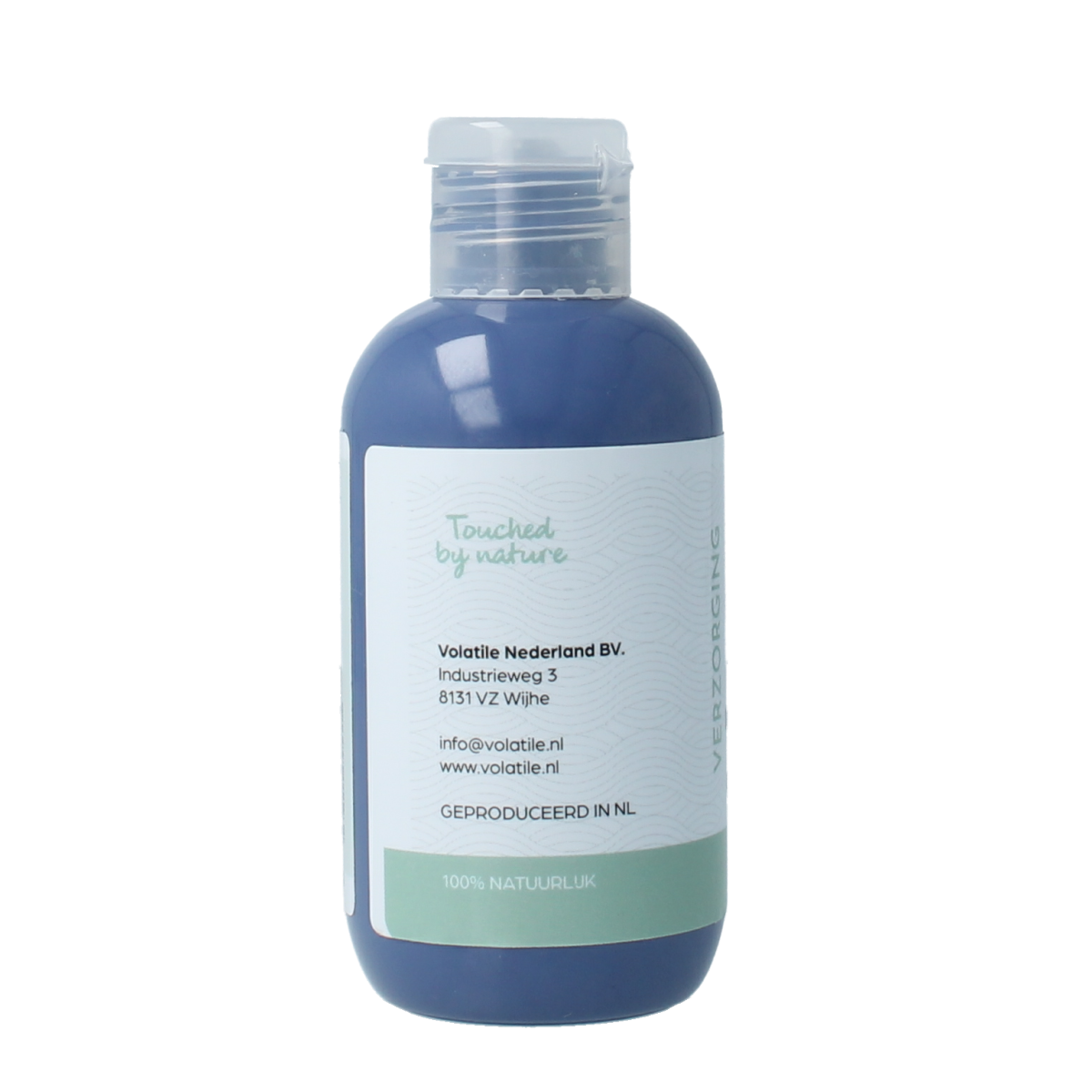 Volatile Dode Zeezout Gel in 100ml bottle, a body care product with a clear gel texture and sea salt ingredients.