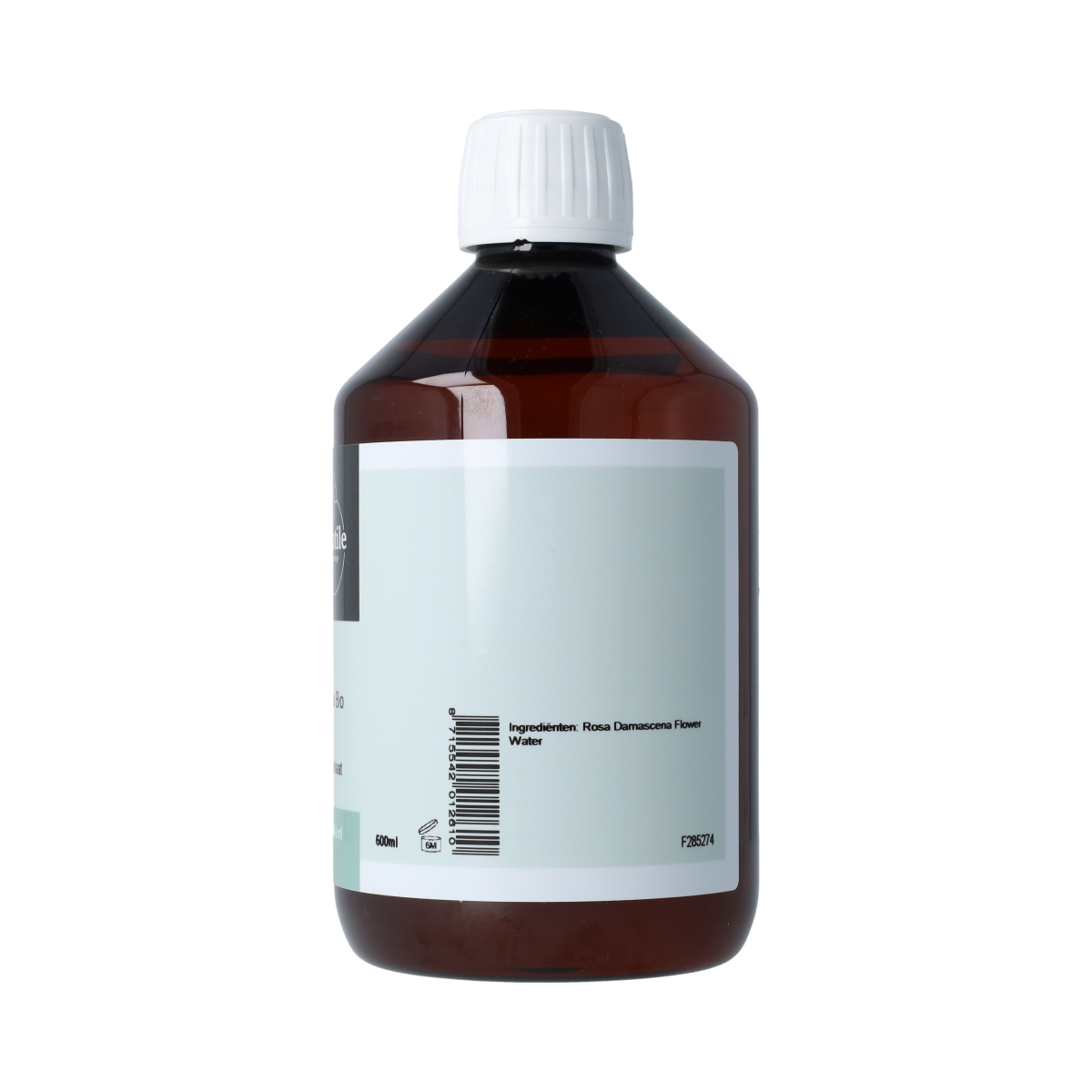 Volatile Roos hydrolaat 500ml, natural body care spray with rose water in a clear spray bottle.