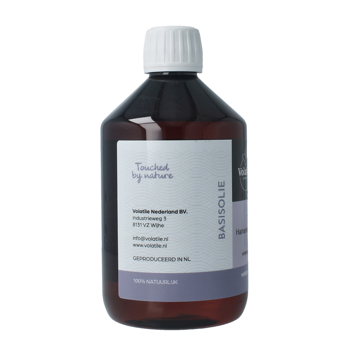 Volatile Hamamelis hydrolat 500ml, natural body care spray with soothing witch hazel aroma, in a clear spray bottle.