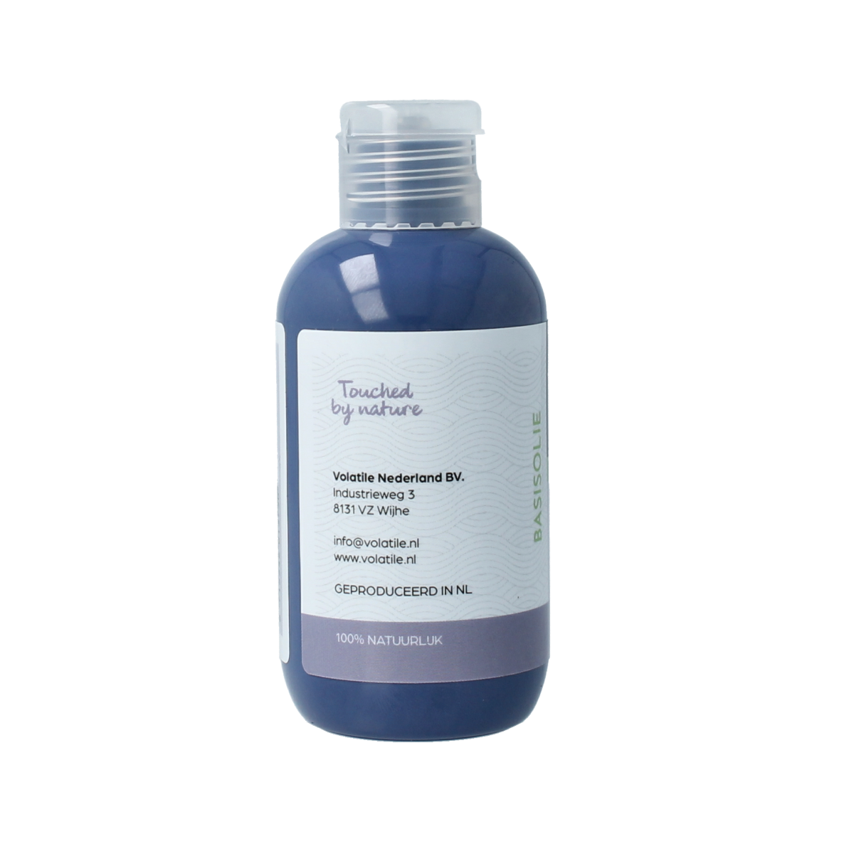 Volatile Argan basisolie 100ml bottle for body care, showing the golden argan oil in a clear container.