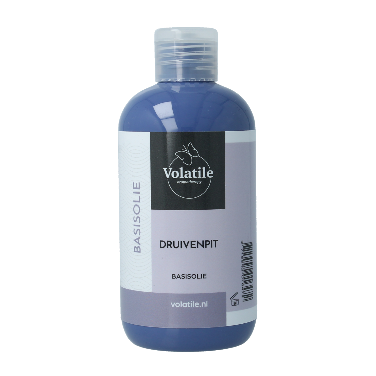 Volatile Druivenpitolie body care bottle, 250ml, natural grape seed oil for skin hydration and nourishment.