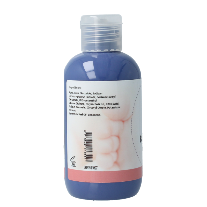 Volatile Baby Lavendel Wasgel 100ml, gentle baby and toddler wash with lavender scent, in a clear pump bottle.