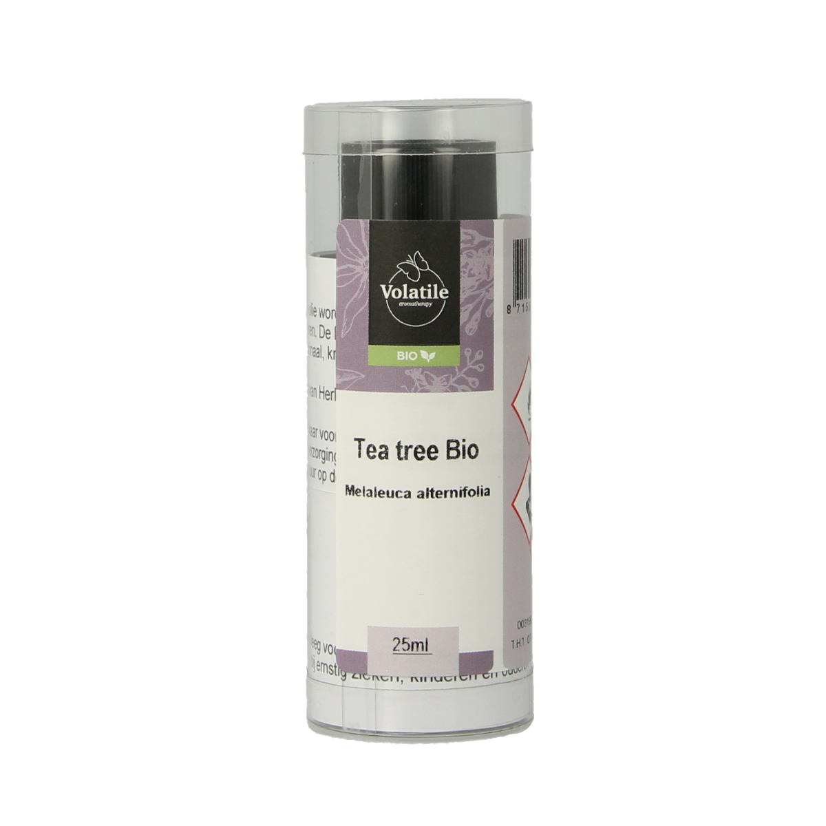 Volatile Tea Tree Bio body care product in 25ml bottle, natural skincare with tea tree essential oil, healthy skin treatment