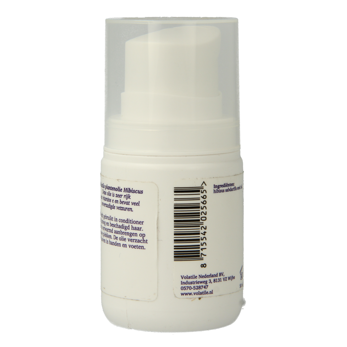 Volatile hibiscus plant oil in a 50ml bottle, suitable for body care and natural skincare applications.