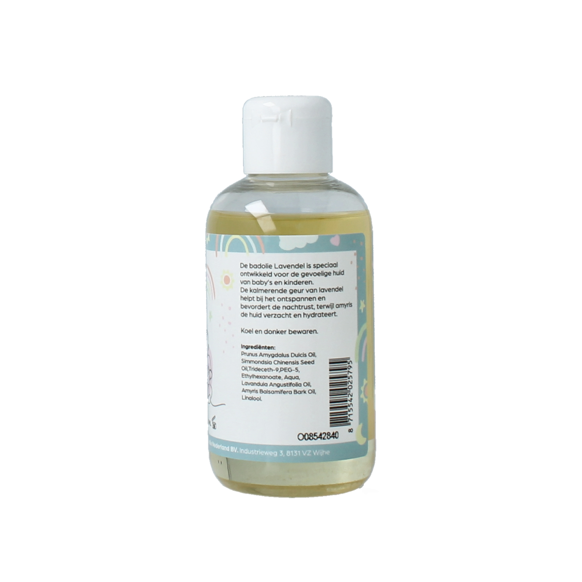 Volatile Badolie baby lavendel bottle, 150ml, natural lavender bath and shower oil with lavender flowers and gentle packaging.