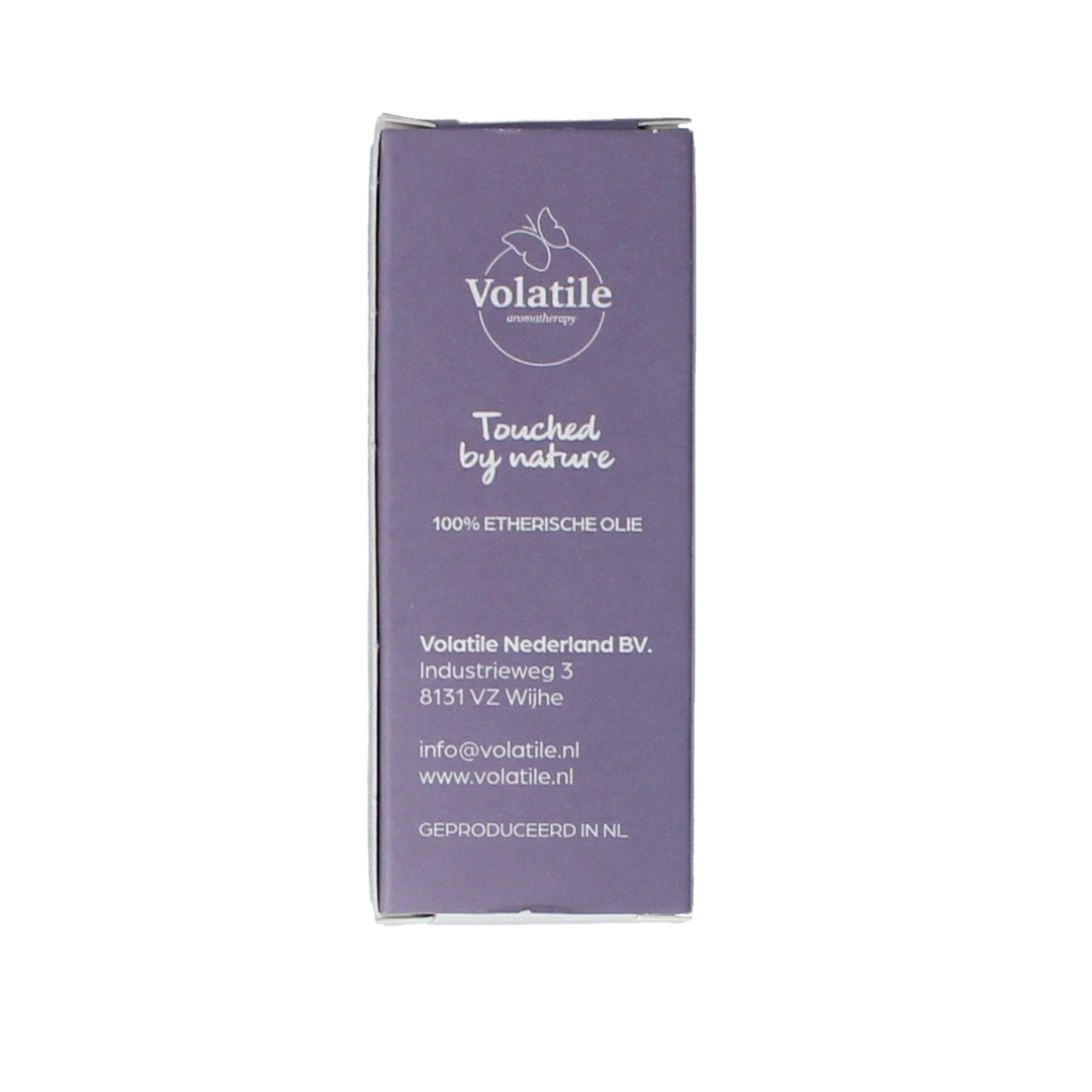 Volatile Bergamot bio essential oil in a 10ml bottle, showcasing a clear glass container with a citrus-colored label.