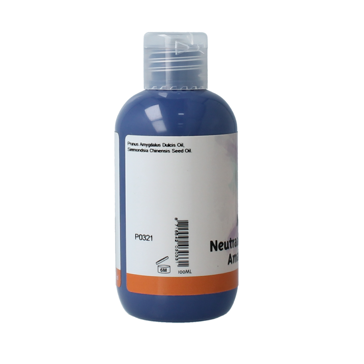 Volatile neutraal cold-pressed massage oil in 100ml bottle, suitable for body care and relaxation.