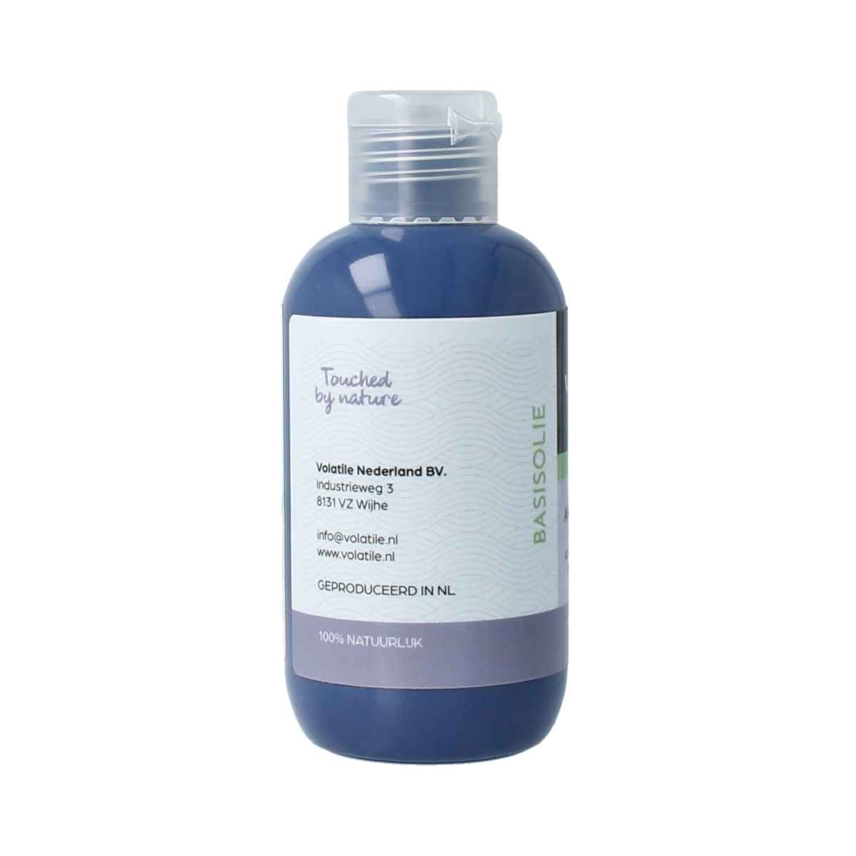 Volatile cold-pressed almond oil for body care, 100ml bottle, natural and nourishing skincare product.