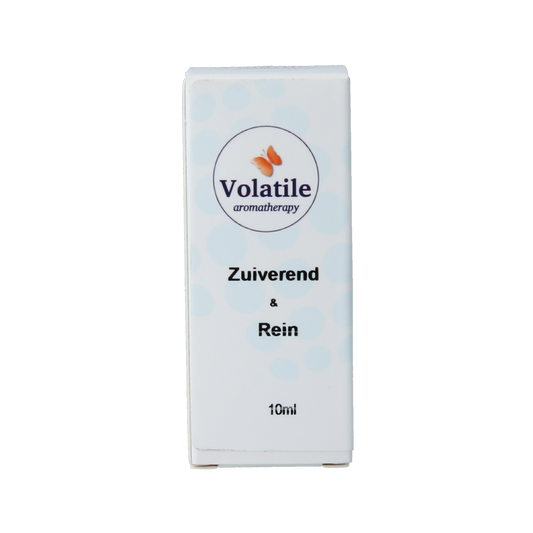 Volatile Zuiverend & Rein essential oil bottle, 10ml, natural aromatic oil for wellness and purification.