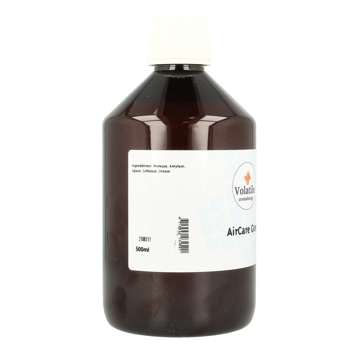 Volatile Aircare Green geurverspreider bottle, 500ml, fresh scent, with a sleek green label and spray nozzle for easy use.