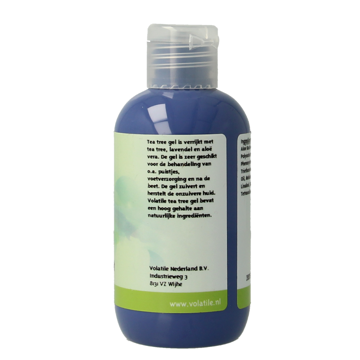 Volatile Tea Tree Gel in 100ml tube, natural body care product with tea tree oil for skin soothing and cleansing.