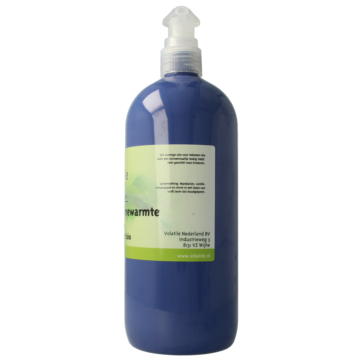 Volatile sesam massage oil in a 1000ml bottle, natural body care product for soothing massage and skin nourishment.