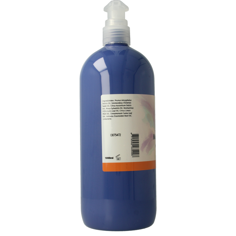 Volatile herfstgloed massageolie in 1 liter bottle, body care product with warm, autumn-inspired scent and nourishing texture.