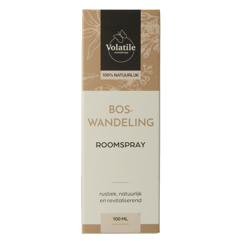 Volatile Roomspray Boswandeling scent, 100ml, a fragrance diffuser bottle with natural botanical aroma for freshening rooms.
