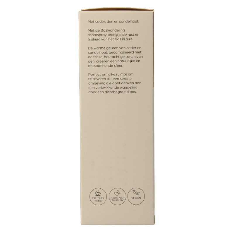 Volatile Roomspray Boswandeling, 100ml geurverspreider with a sleek design, ideal for freshening rooms with natural scent.