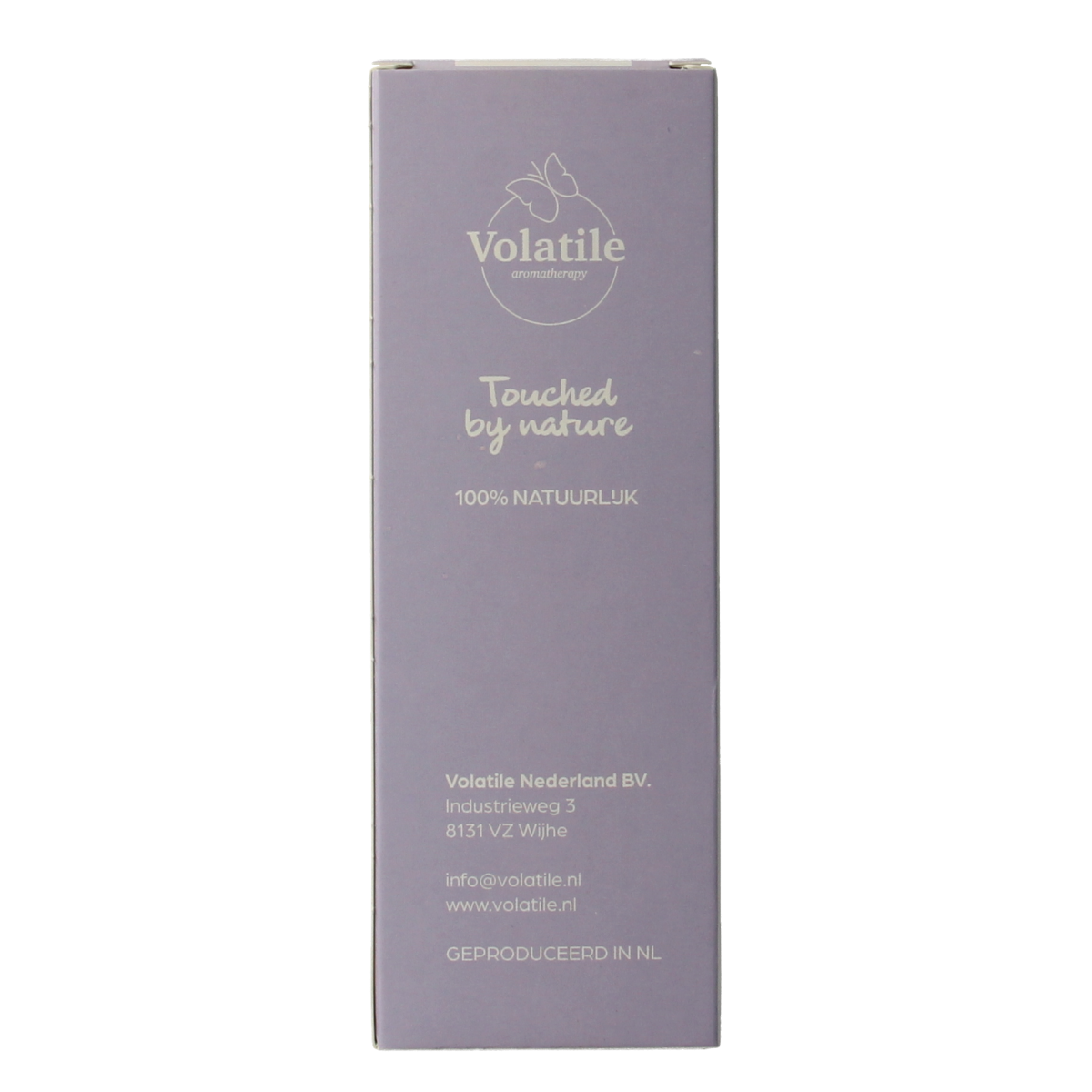 Volatile lavender citrus aromatherapy room spray bottle, 100ml, with a sleek label and clear spray nozzle for freshening spaces.