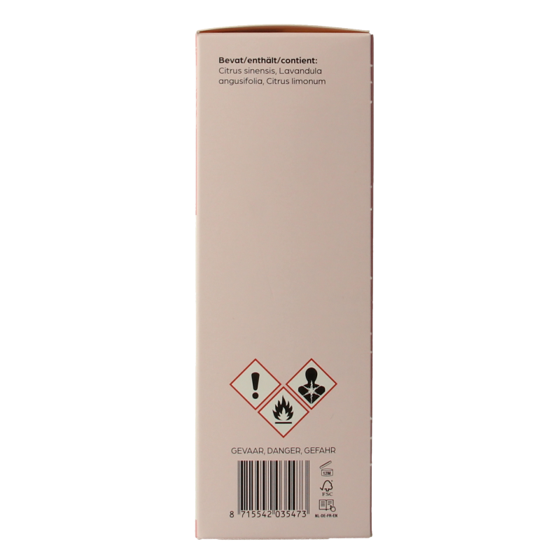 Volatile Roomspray Lentekriebels aromatherapy spray in 100ml bottle, natural scent for freshening indoor spaces.