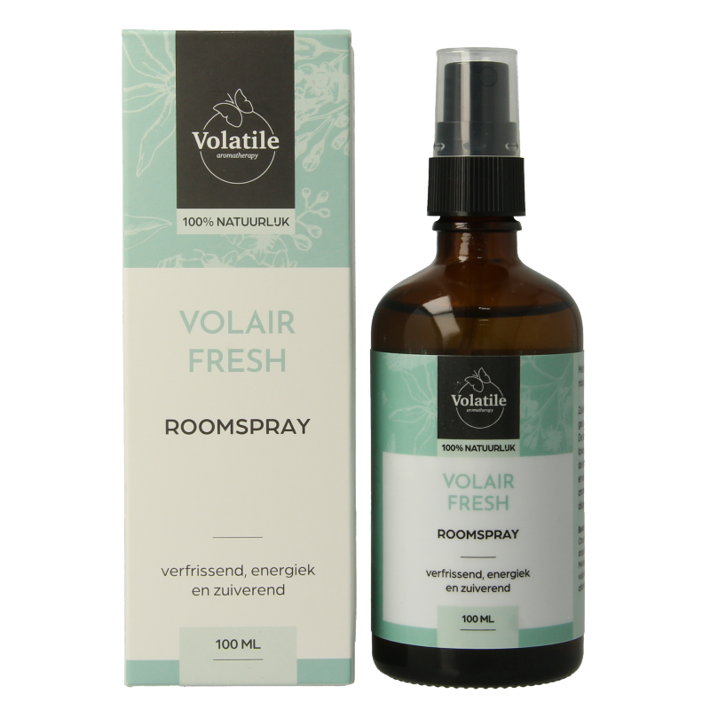 Volatile Volair Fresh room spray in 100ml bottle, aromatic geurverspreider with a sleek design and fresh scent.