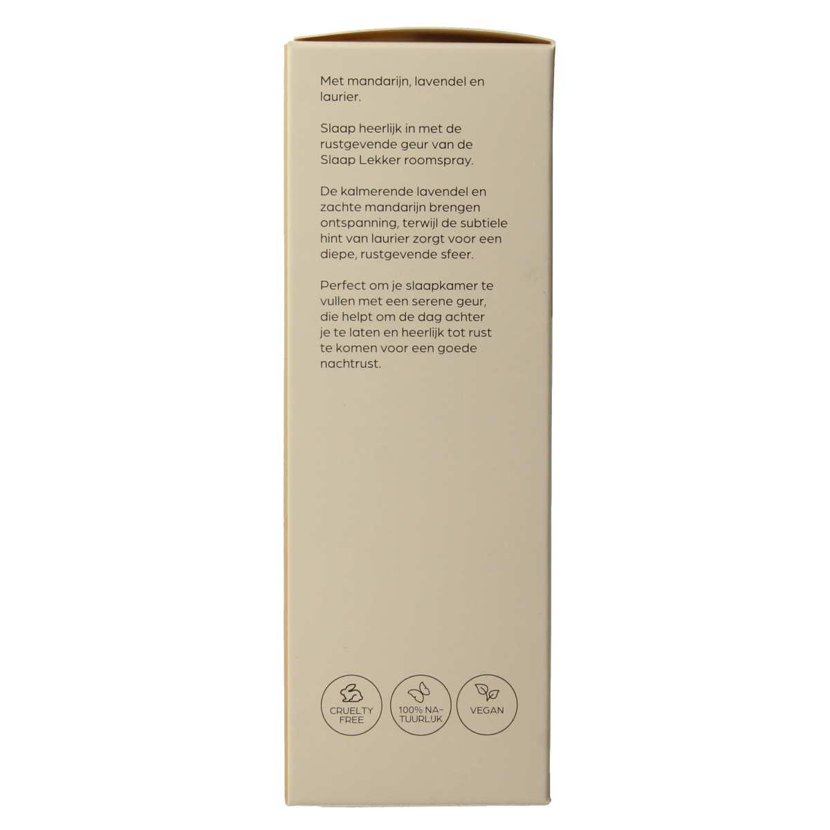 Volatile Roomspray Slaap Lekker scent in a 100ml bottle, ideal for using with geurverspreiders to create a relaxing atmosphere.
