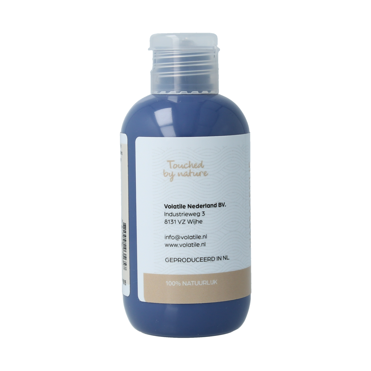 Volatile winteravond massage oil in a 100ml bottle, body care product with a dark bottle label and cap, suitable for soothing massages.