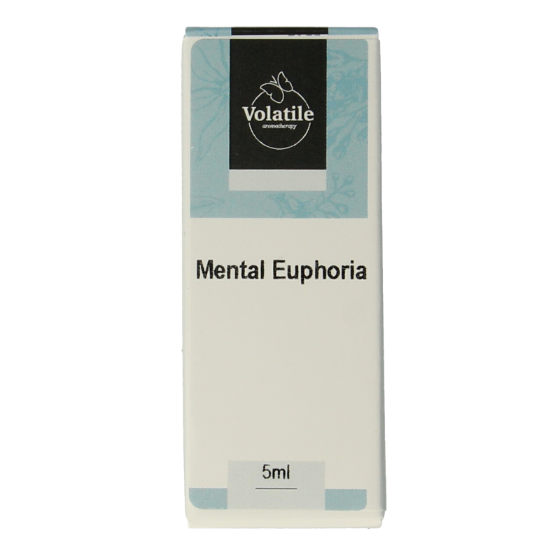 Volatile Mental euphoria 5ml essential oil bottle, natural etherische oliën by Volatile, with a clear label and dark glass bottle.