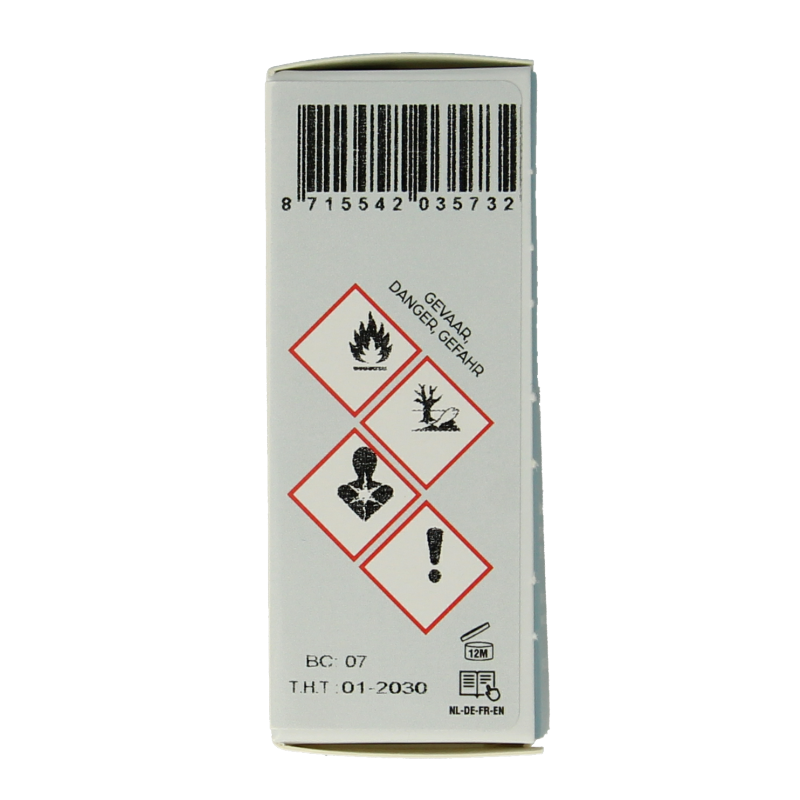 Volatile Mental Euphoria essential oil bottle, 5ml, with a clear glass container and label showing product details.