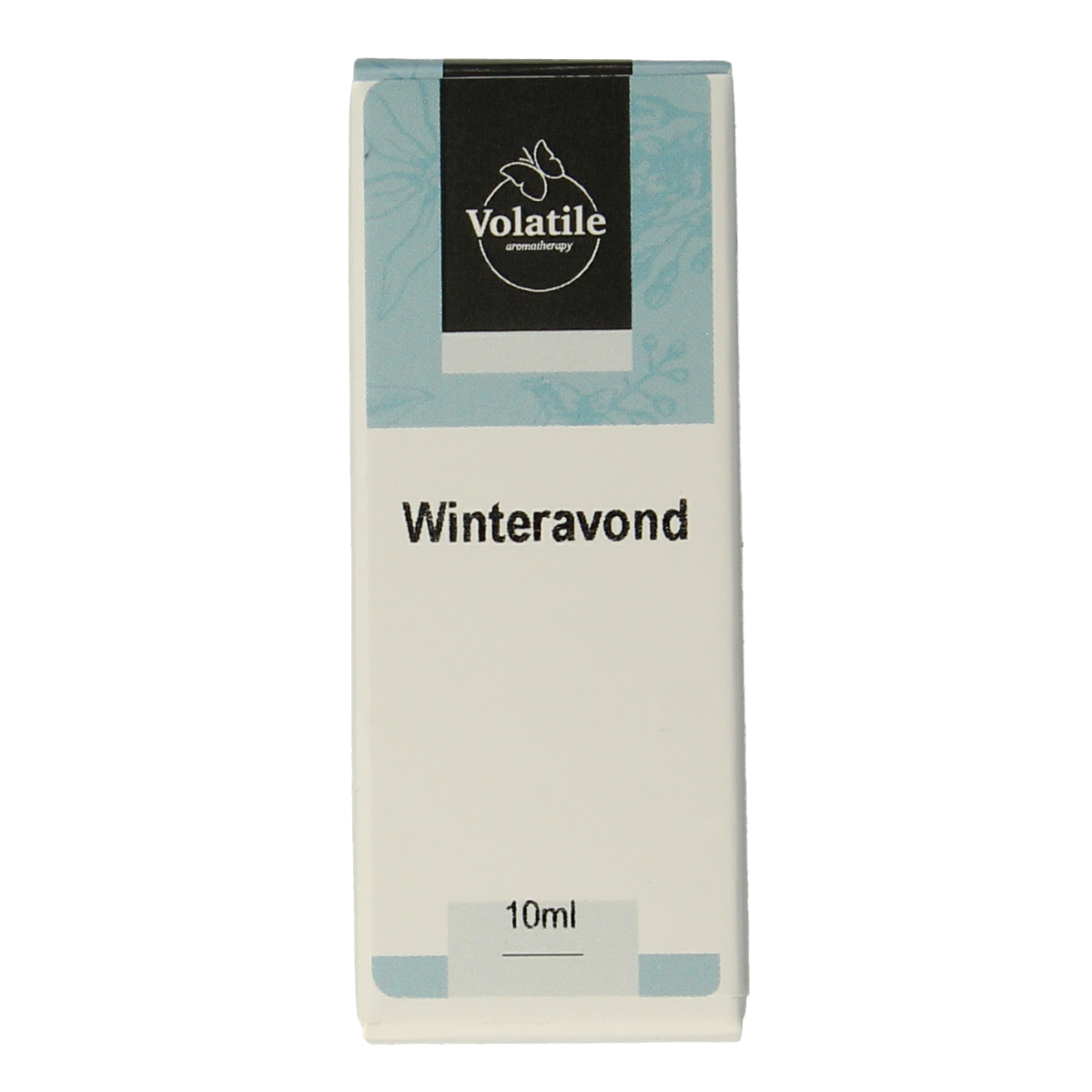 Volatile Winteravond 10ml essential oil bottle with white label, featuring the Volatile brand and product details on the label.